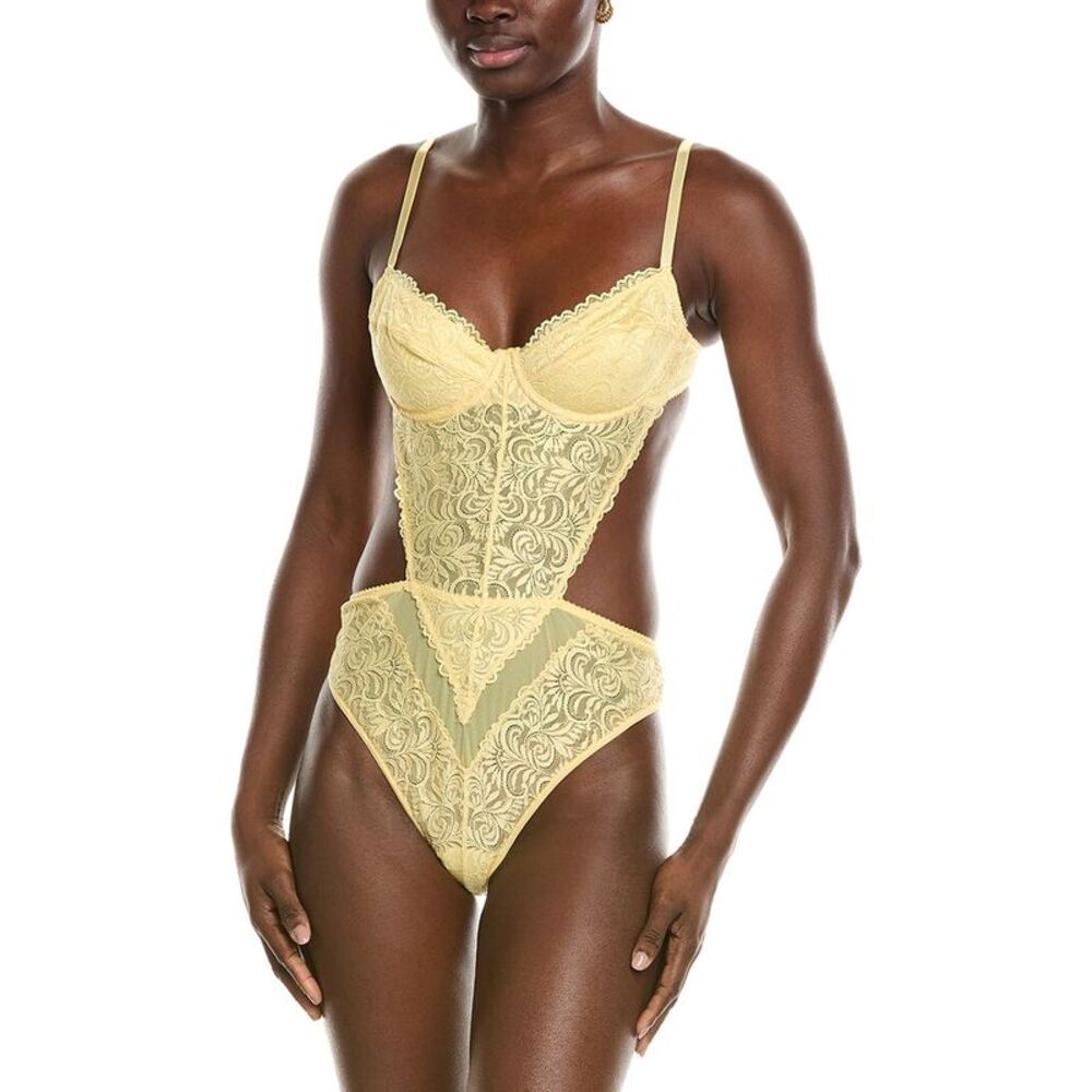Mucci Womens  Lia Bodysuit, Yellow